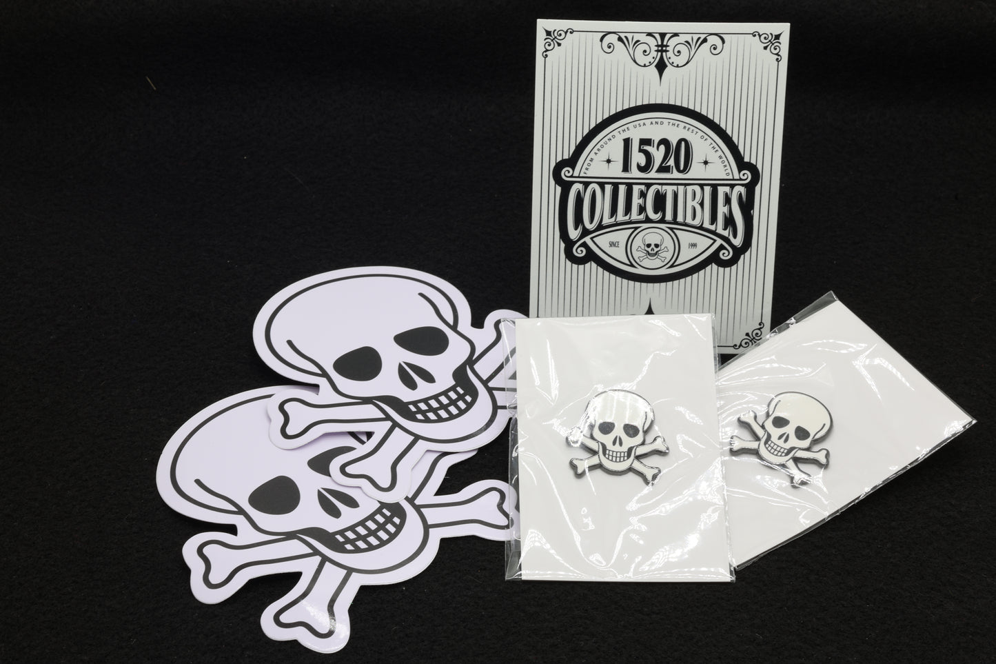 Skull & Crossbones lapel pin set! 2 Lapel Pins - 2 UV Resistant Decals