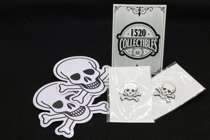 Skull & Crossbones lapel pin set! 2 Lapel Pins - 2 UV Resistant Decals