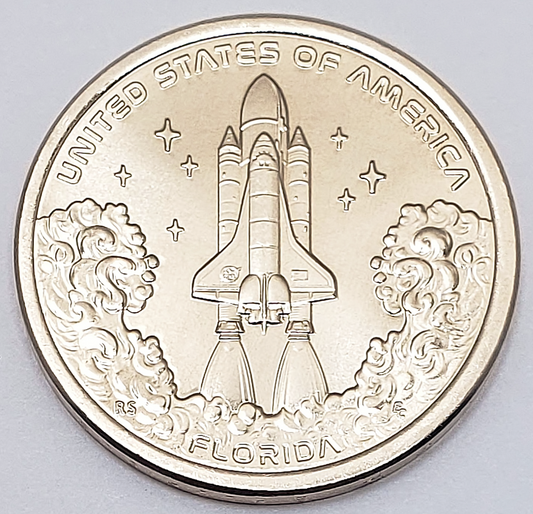2025 2 Coin P & D Set *FLORIDA* $1 Dollar US SPACE SHUTTLE! UNC